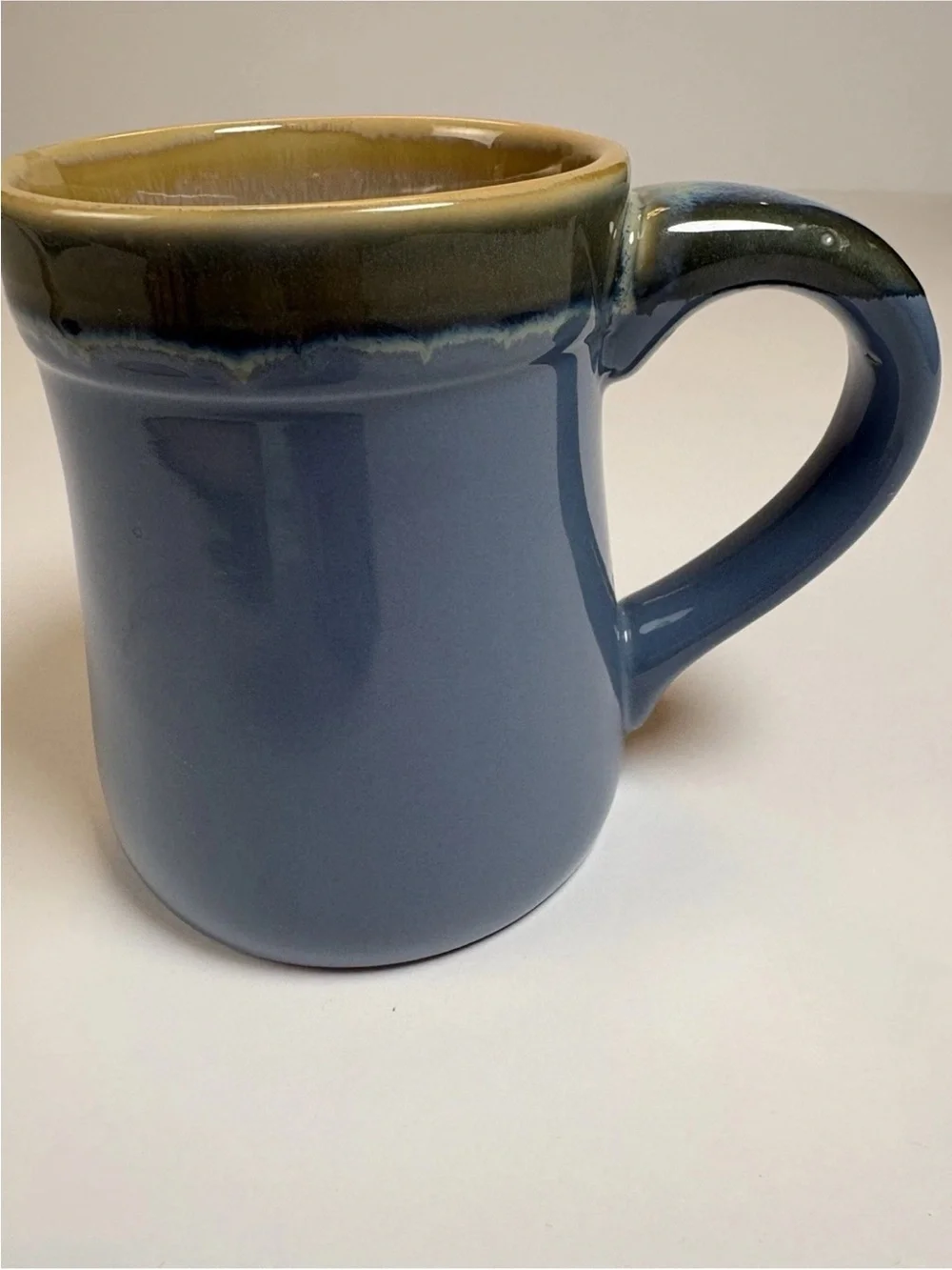 Blue and Tan Ceramic Nurse Mug with Inspirational Message